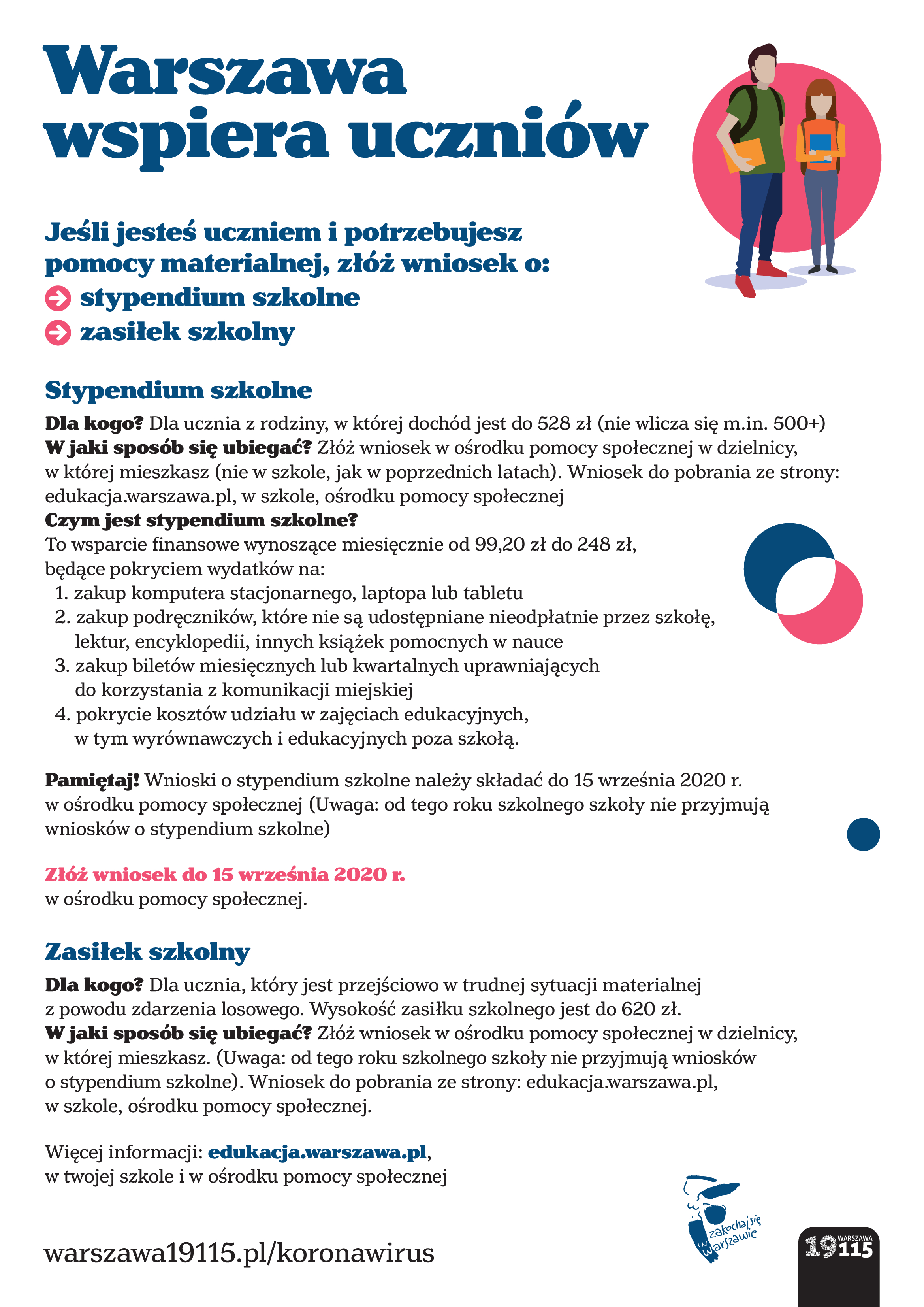 Ulotka wawa wspiera uczniow